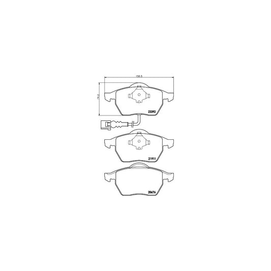 Hella 8DB 355 008 471 Brake Pad Set With Integrated Wear Warning Contact