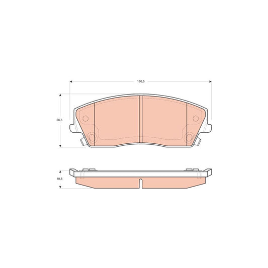 TRW Gdb4140 Brake Pad Set With Acoustic Wear Warning