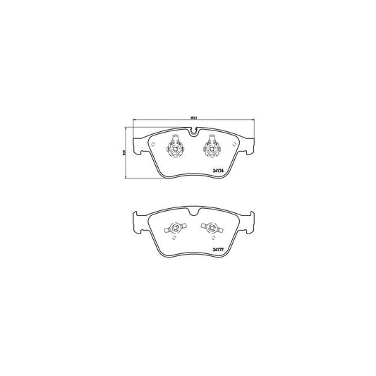 Brembo P 50 105 Brake Pad Set Prepared For Wear Indicator