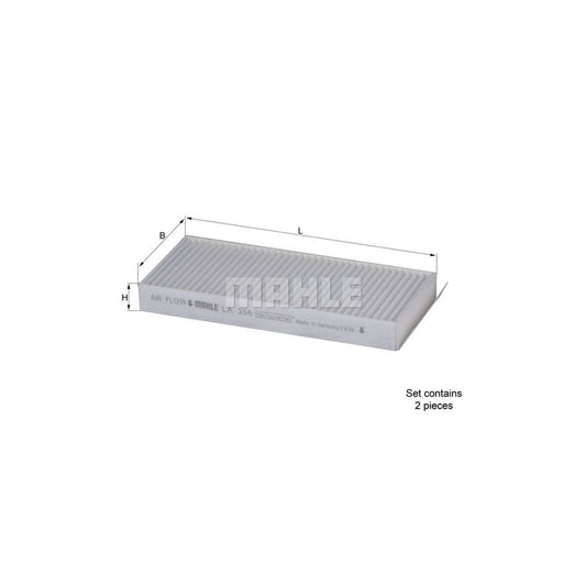 MAHLE ORIGINAL LA 356/S Pollen filter Particulate Filter