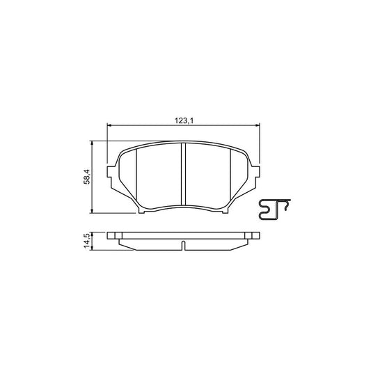 Bosch 0986494188 Brake Pad Set For Mazda Mx 5 Iii Nc With Acoustic Wear Warning With Anti Squeak Plate BP1308
