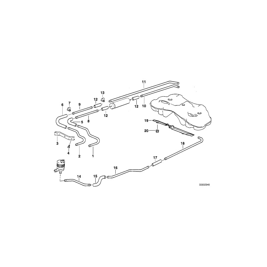 Genuine BMW 16111182118 E38 Rear Fuel Feed Line (Inc. 740i, 735i & 730i) | Duco Car Parts UK Car Parts