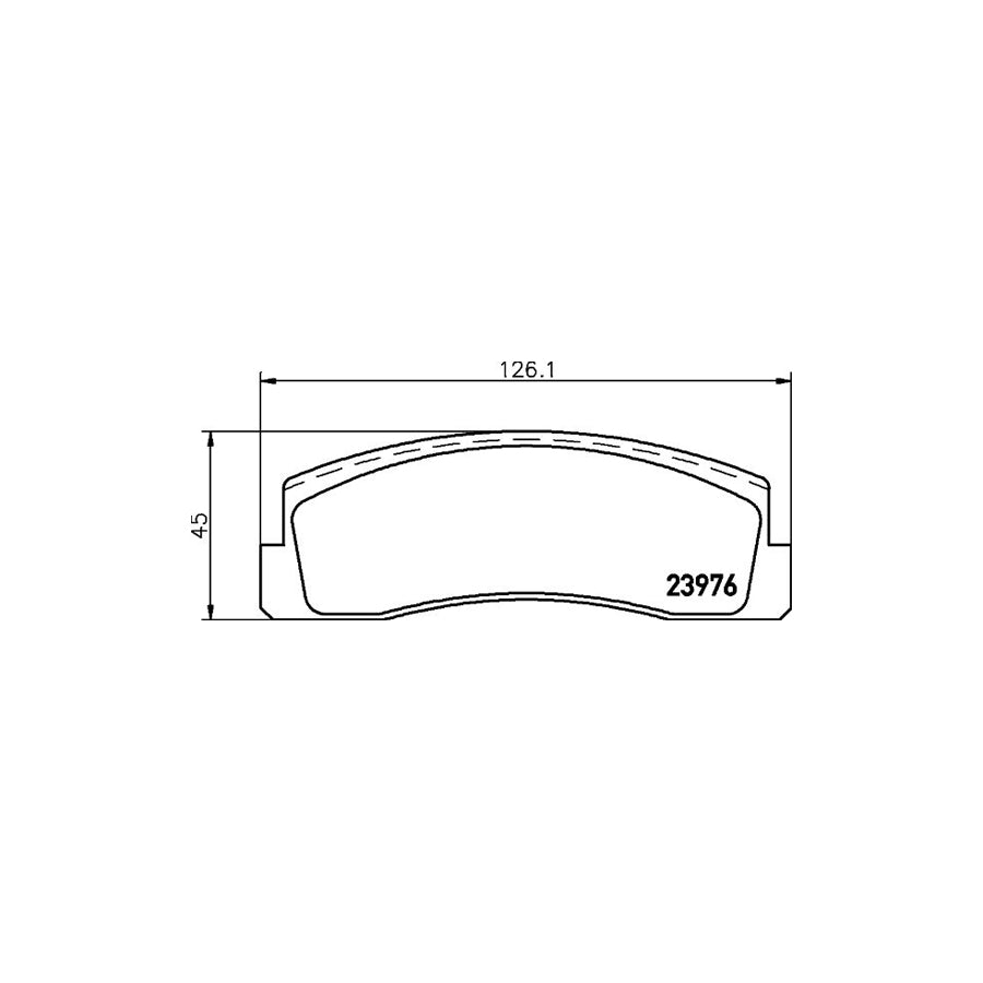 Hella 8DB 355 011 461 Brake Pad Set For Chevrolet Niva I Not Prepared For Wear Indicator