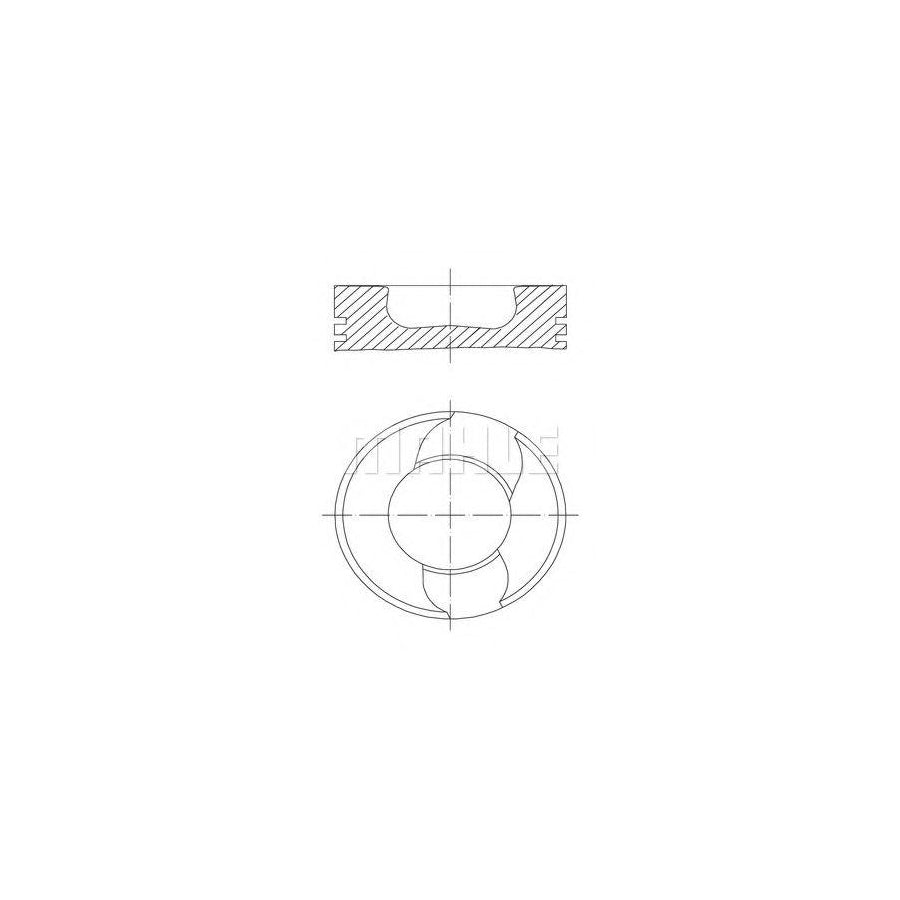MAHLE ORIGINAL 029 03 02 Piston for VW POLO 75,51 mm, with piston rings
