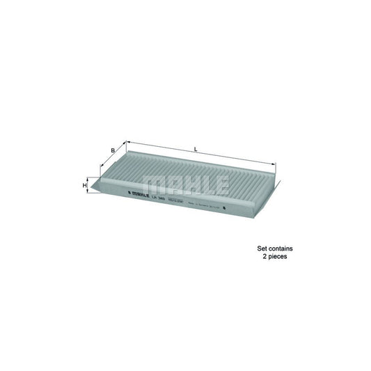 MAHLE ORIGINAL LA 349/S Pollen filter for HYUNDAI TERRACAN Particulate Filter