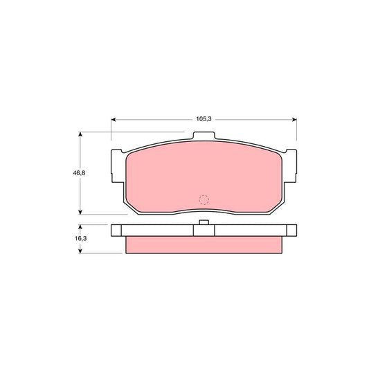 TRW Gdb1172 Brake Pad Set Not Prepared For Wear Indicator