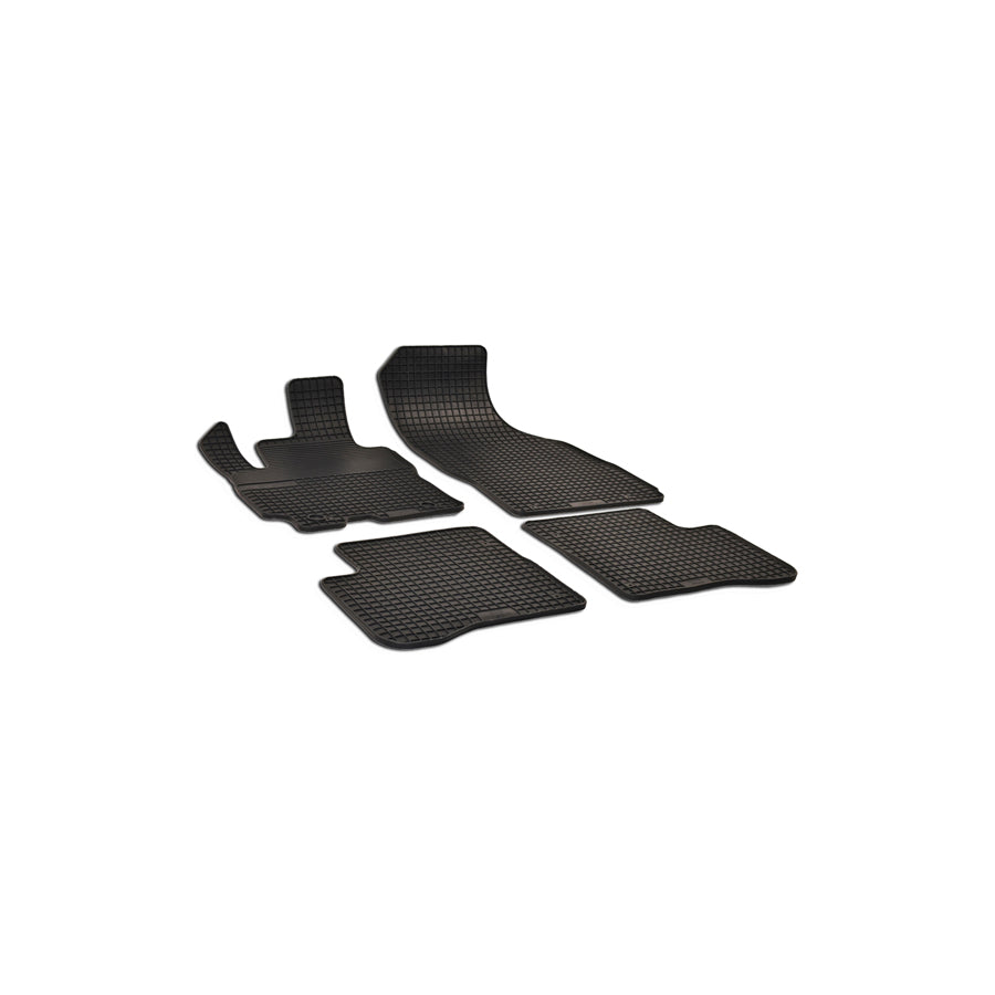 WALSER 50351 Floor mat set for HYUNDAI AMICA Elastomer, Front and Rear, Quantity: 4, Black