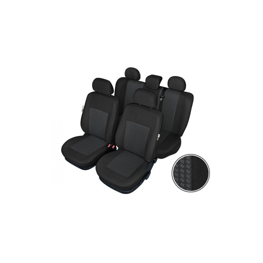 KEGEL 5-9109-261-3025 Car seat cover Black, Polyester, Front and Rear