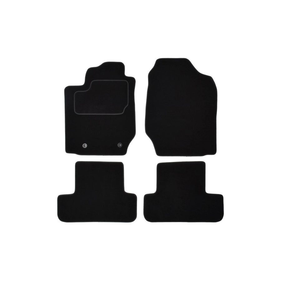 MAMMOOTH A041 TOY145 PRM 01 Floor mat set for TOYOTA Corolla Verso (E121) Textile, Front and Rear, Quantity: 4, Black