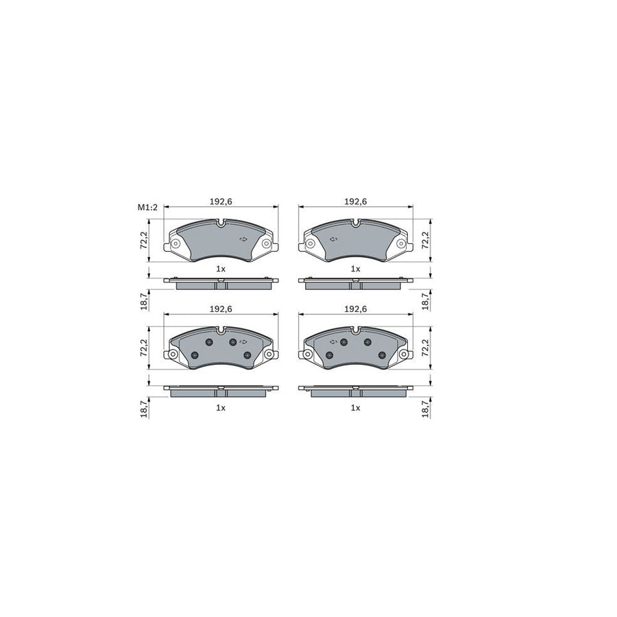 Bosch 0986494980 Brake Pad Set BP1831