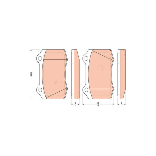 TRW Gdb1772 Brake Pad Set For Ford Focus Mk1 Hatchback Daw Dbw Not Prepared For Wear Indicator