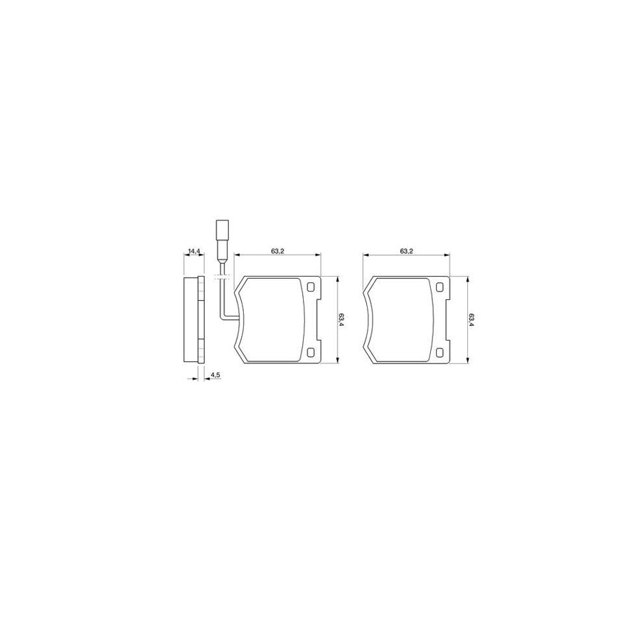 Bosch 0986424417 Brake Pad Set BP207