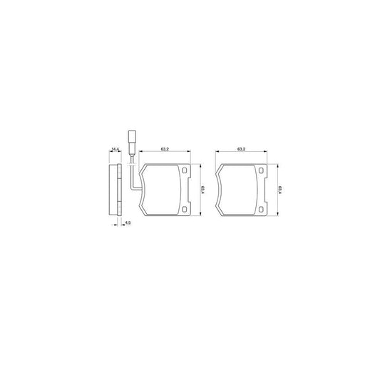Bosch 0986424417 Brake Pad Set BP207