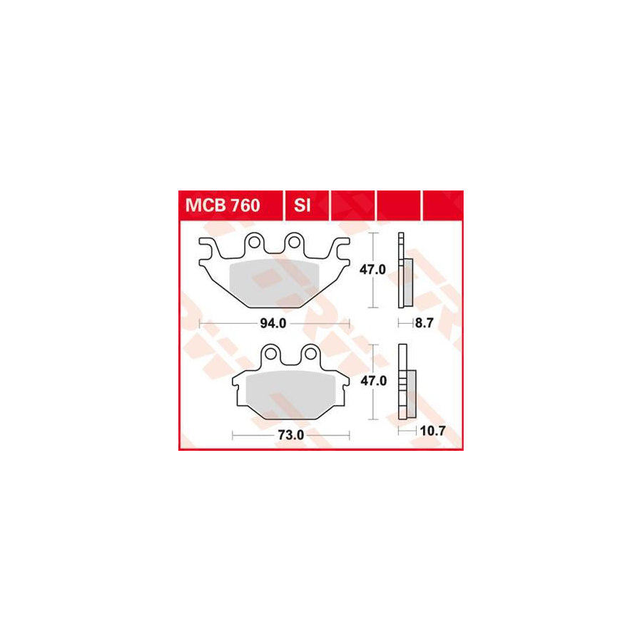 TRW Sinter Offroad Mcb760Si Brake Pad Set