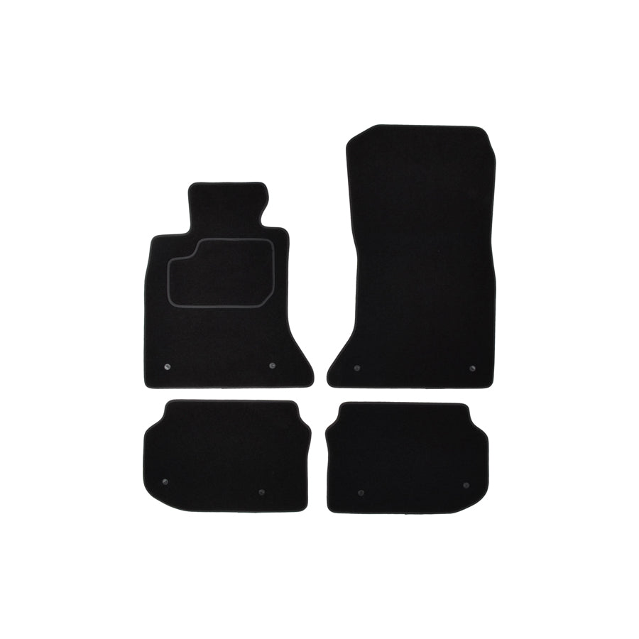CUSTOPOL Tailored BM180C Floor mat set for BMW 5 Saloon (F10) Textile, Front and Rear, Quantity: 4, Black