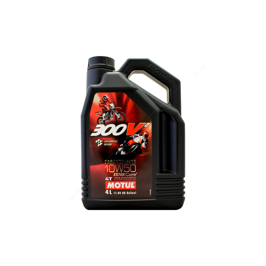 Motul 300V2 4T Factory Line 10w-50 Ester Synthetic Racing Motorcycle Engine Oil (Old Label) 4l
