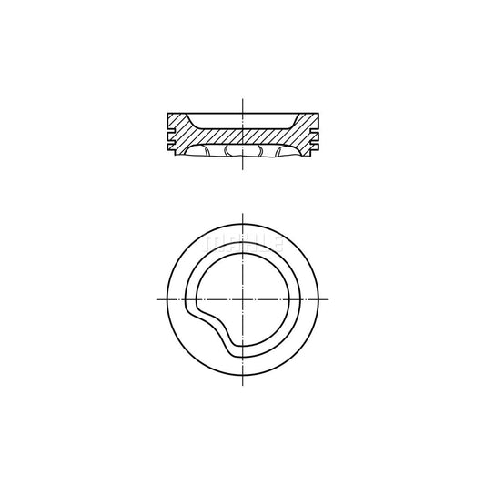 MAHLE ORIGINAL 011 06 11 Piston 78,1 mm, without cooling duct