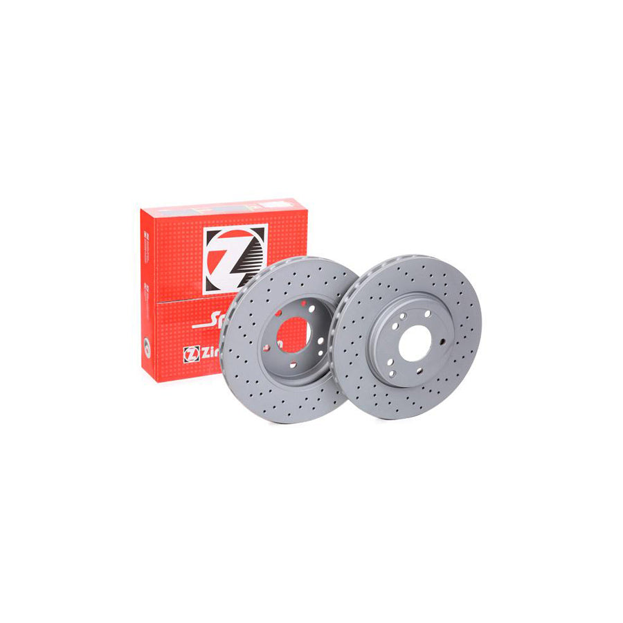 ZIMmERMANN SPORT COAT Z 400 1443 52 Brake Disc Internally Vented Perforated Coated High carbon