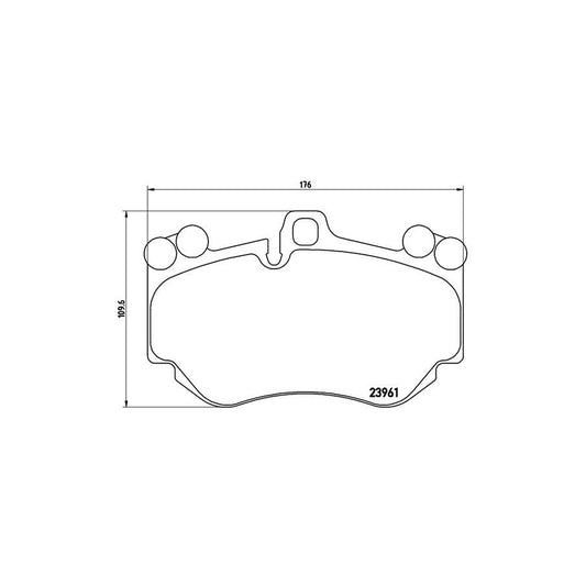 Brembo P 65 016 Brake Pad Set Prepared For Wear Indicator With Counterweights