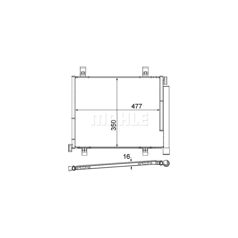 MAHLE ORIGINAL AC 747 000P Air conditioning condenser with dryer