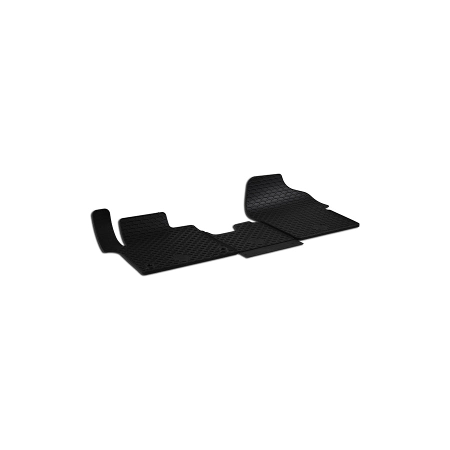 WALSER Tailored 50827 Floor mat set Elastomer, Front, Quantity: 3, Black
