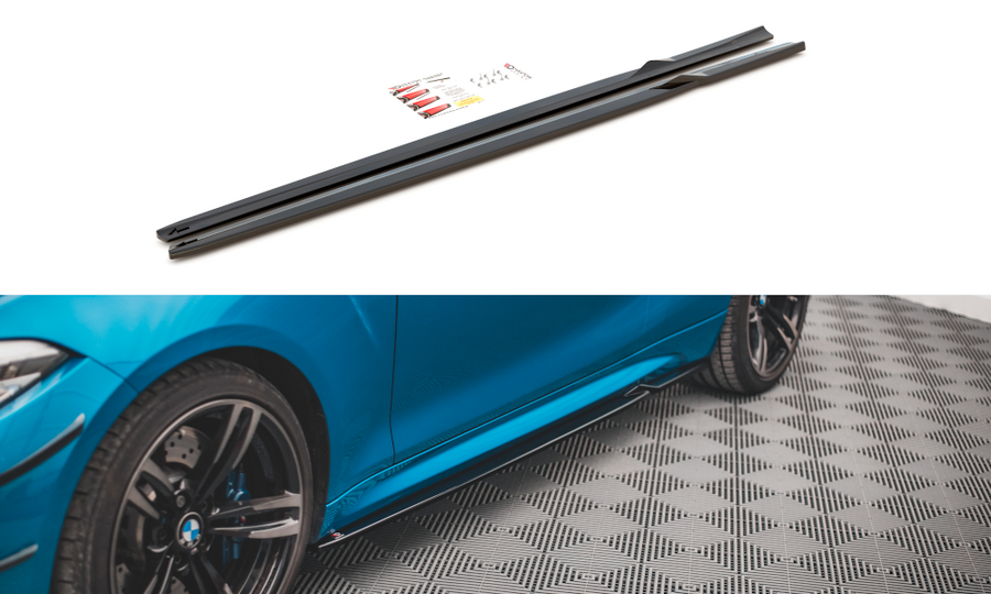 Maxton Design BM-2-87-M-SD2T Side Skirts Diffusers V.2 BMW M2 F87 | Duco Car Parts UK Car Parts