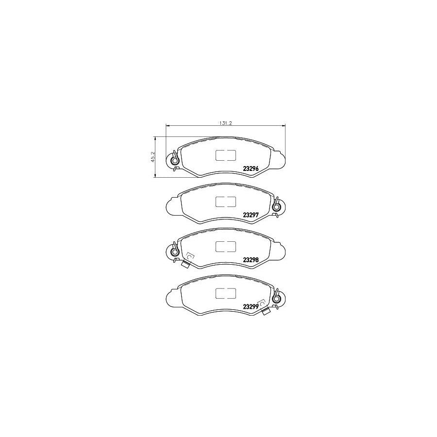 Hella 8DB 355 017 011 Brake Pad Set With Acoustic Wear Warning