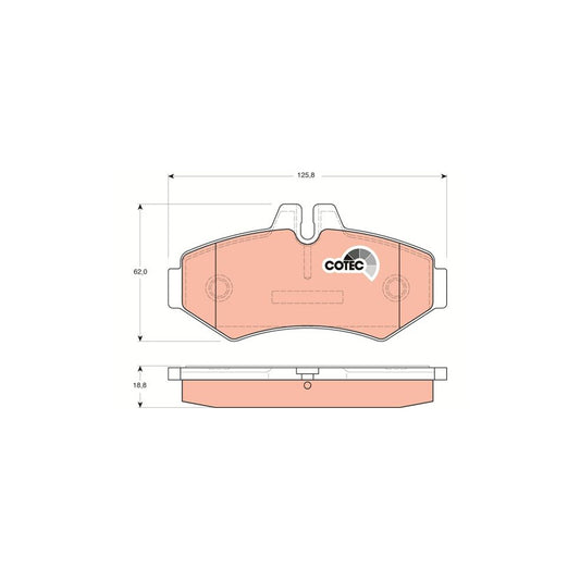 TRW Cotec Gdb1399 Brake Pad Set Prepared For Wear Indicator