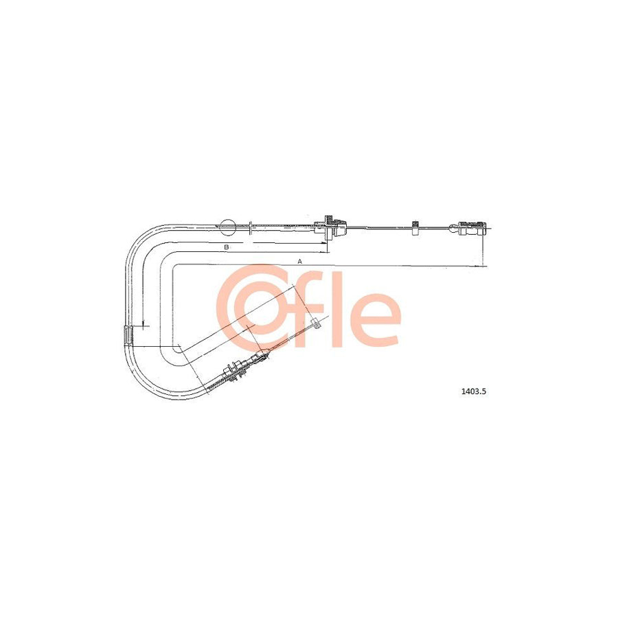 COFLE 1403.5 Throttle Cable for FIAT Cinquecento (170) | Duco Car Parts UK Car Parts