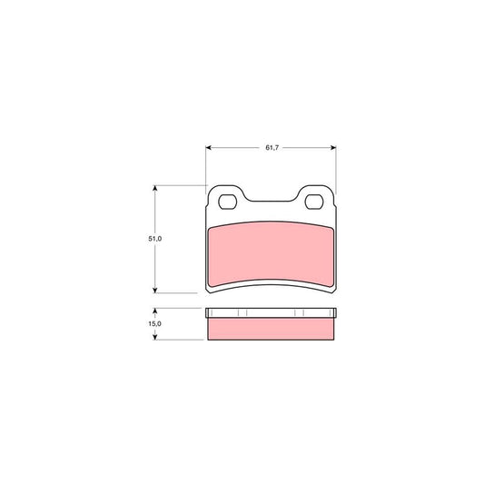 TRW Gdb1124 Brake Pad Set Not Prepared For Wear Indicator