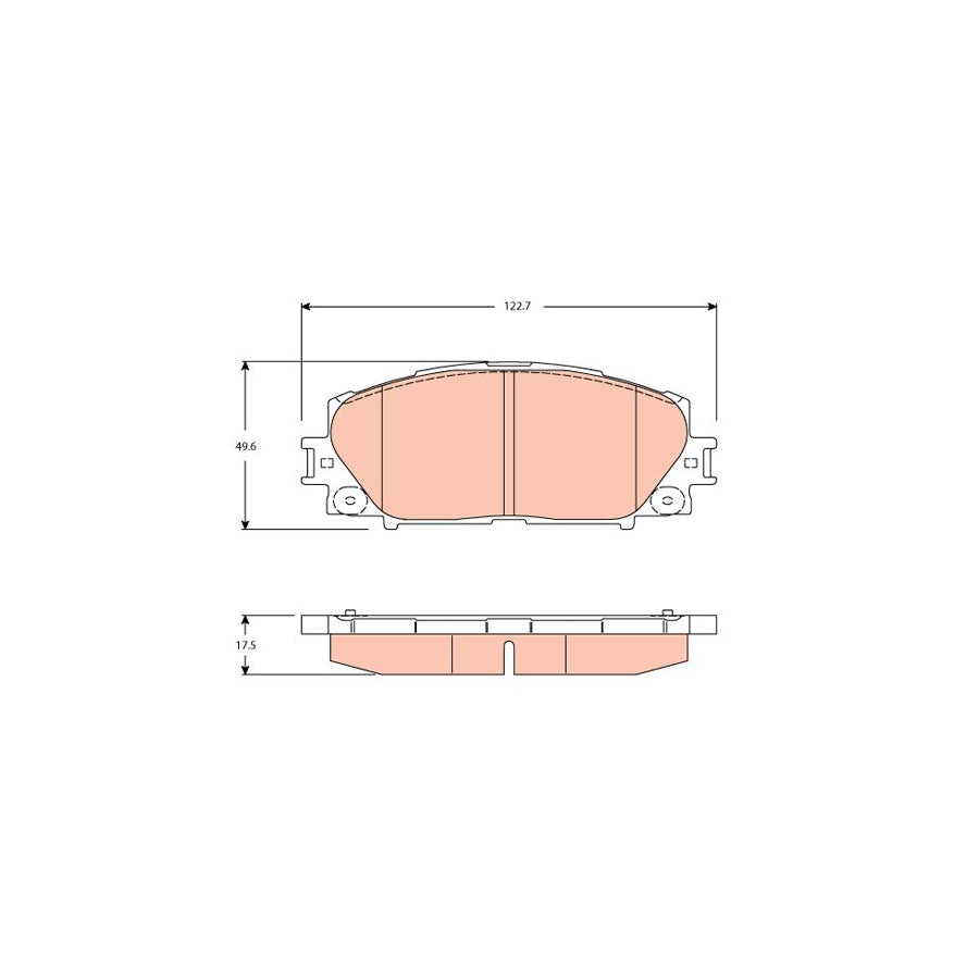 TRW Gdb3459 Brake Pad Set Not Prepared For Wear Indicator