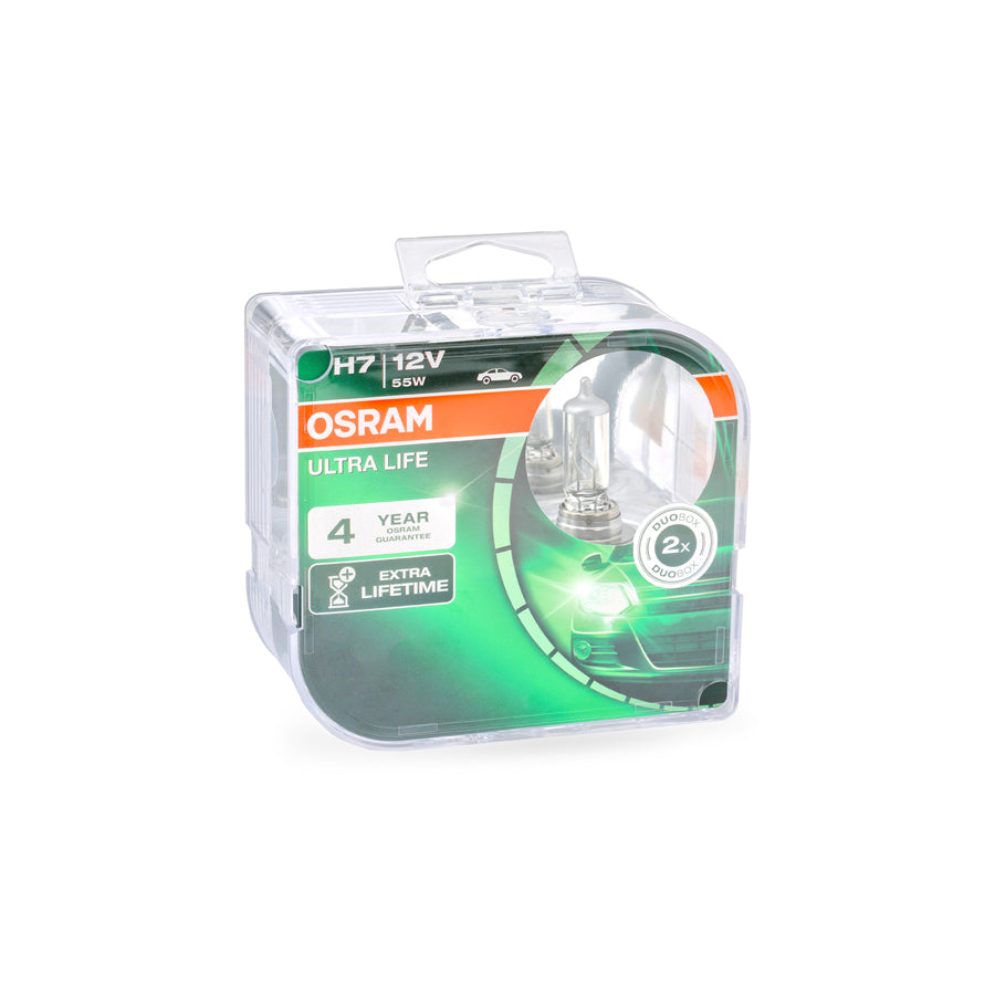 OSRAM ULTRA LIFE 64210ULT-HCB Bulb, spotlight H7 12V 55W PX26d 3800K Halogen