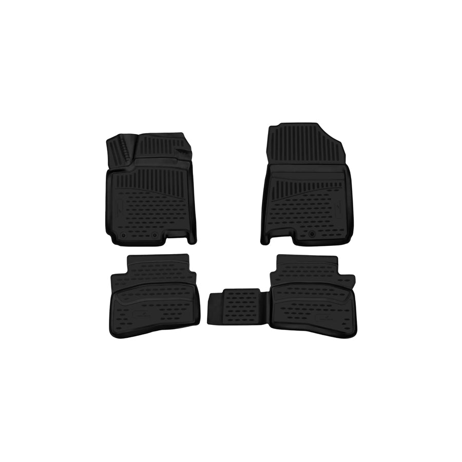 WALSER Tailored, XTR 75207 Floor mat set Elastomer, Front, Black