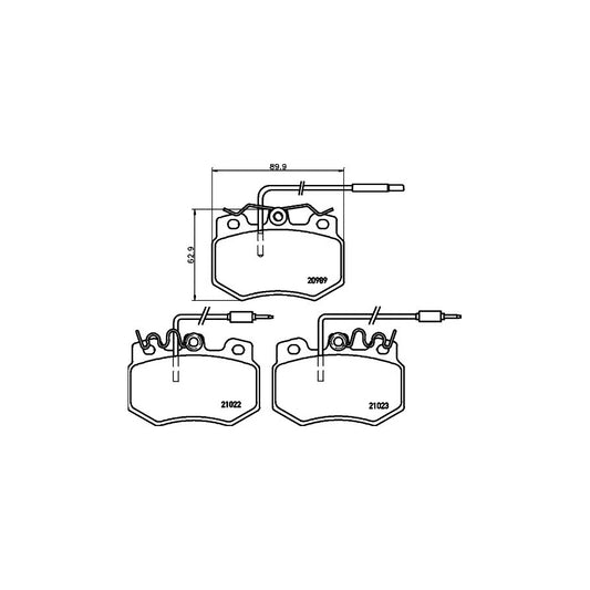 Hella 8DB 355 015 511 Brake Pad Set With Integrated Wear Warning Contact