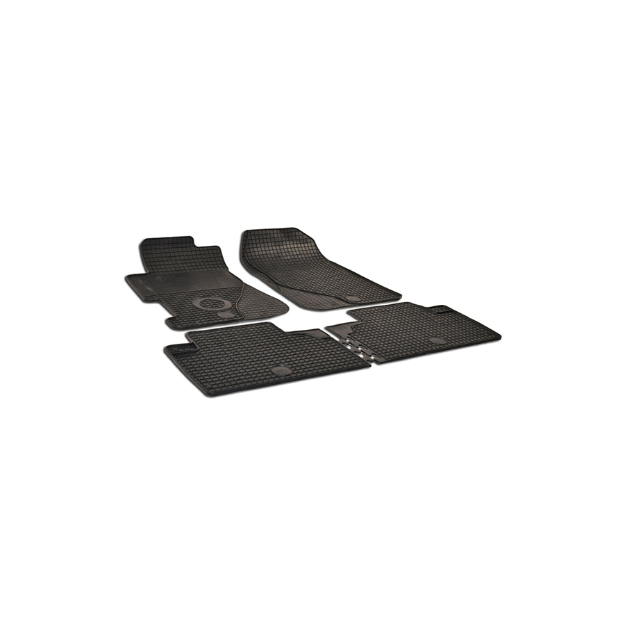 WALSER Tailored 50345 Floor mat set for HONDA CIVIC Elastomer, Front and Rear, Quantity: 4, Black