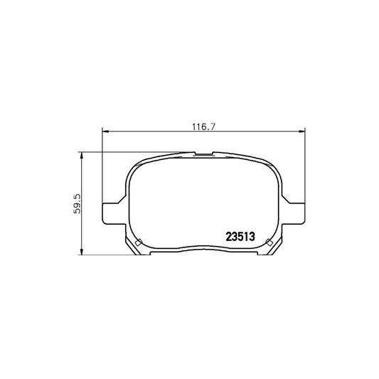 Hella 8DB 355 009 351 Brake Pad Set With Acoustic Wear Warning