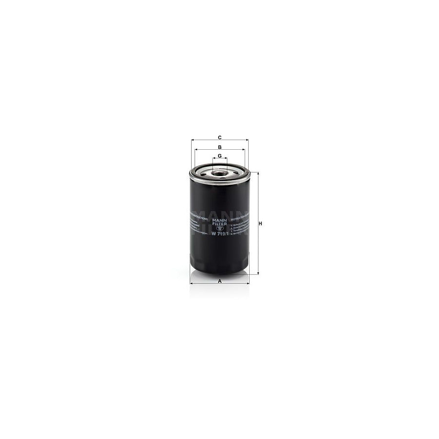 MANN-FILTER W 719/1 Oil Filter Spin-on Filter