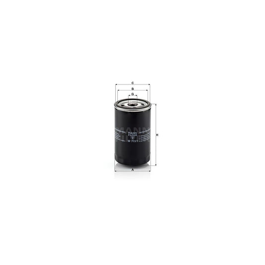 MANN-FILTER W 719/1 Oil Filter Spin-on Filter