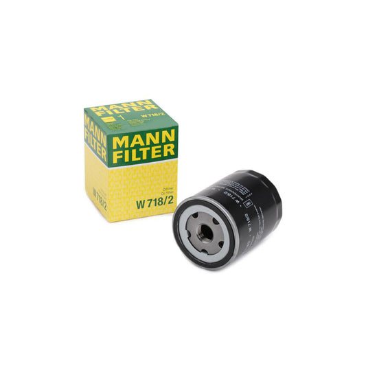 MANN-FILTER W 718/2 Oil Filter Spin-on Filter, with one anti-return valve