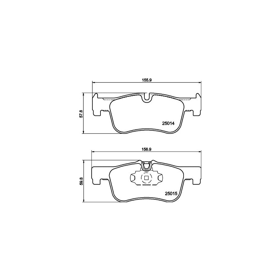Hella 8DB 355 020 201 Brake Pad Set Prepared For Wear Indicator