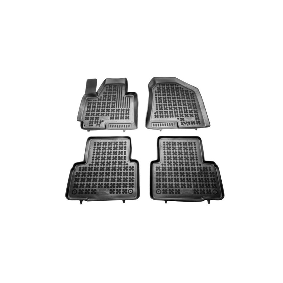 REZAW PLAST 201607 Floor mat set for HYUNDAI ix35 (LM, EL, ELH) Elastomer, Front and Rear, Black