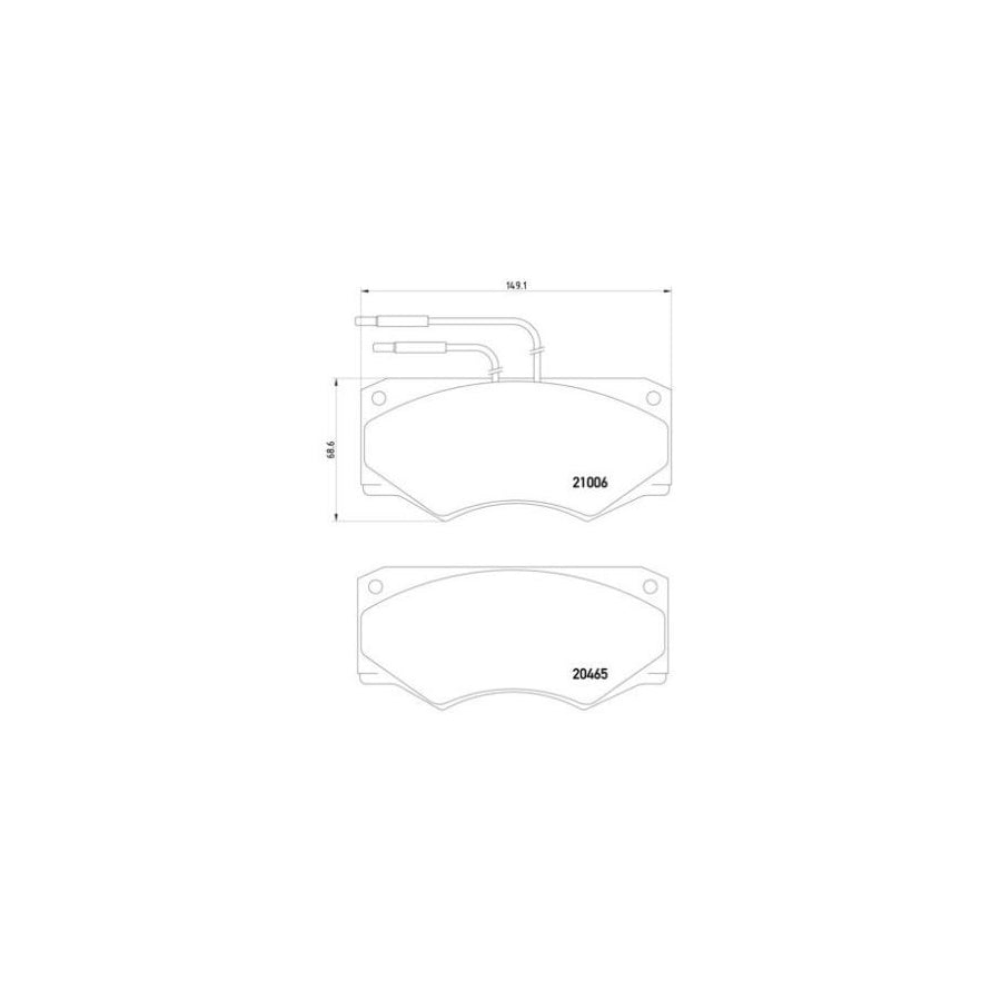 Brembo P A6 002 Brake Pad Set For Iveco Daily