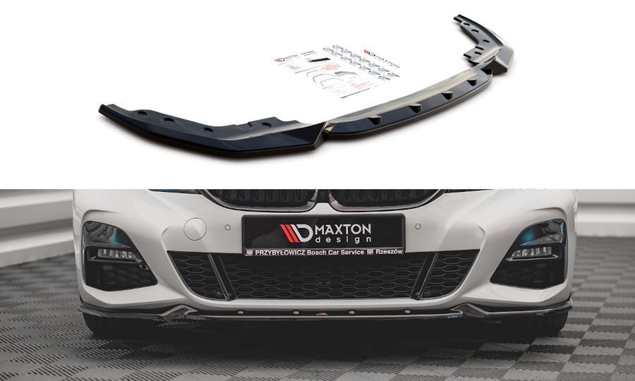 Maxton Design BM-3-20-MPACK-FD4T Front Splitter V.4 BMW Series 3 G20 / G21 M-Pack | Duco Car Parts UK Car Parts