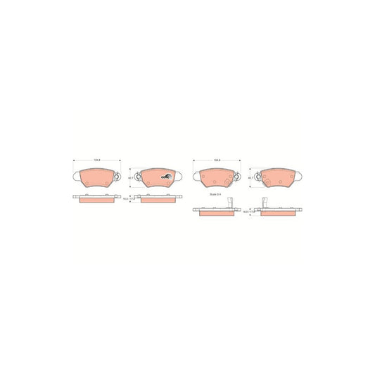 TRW Cotec Gdb1352 Brake Pad Set With Acoustic Wear Warning