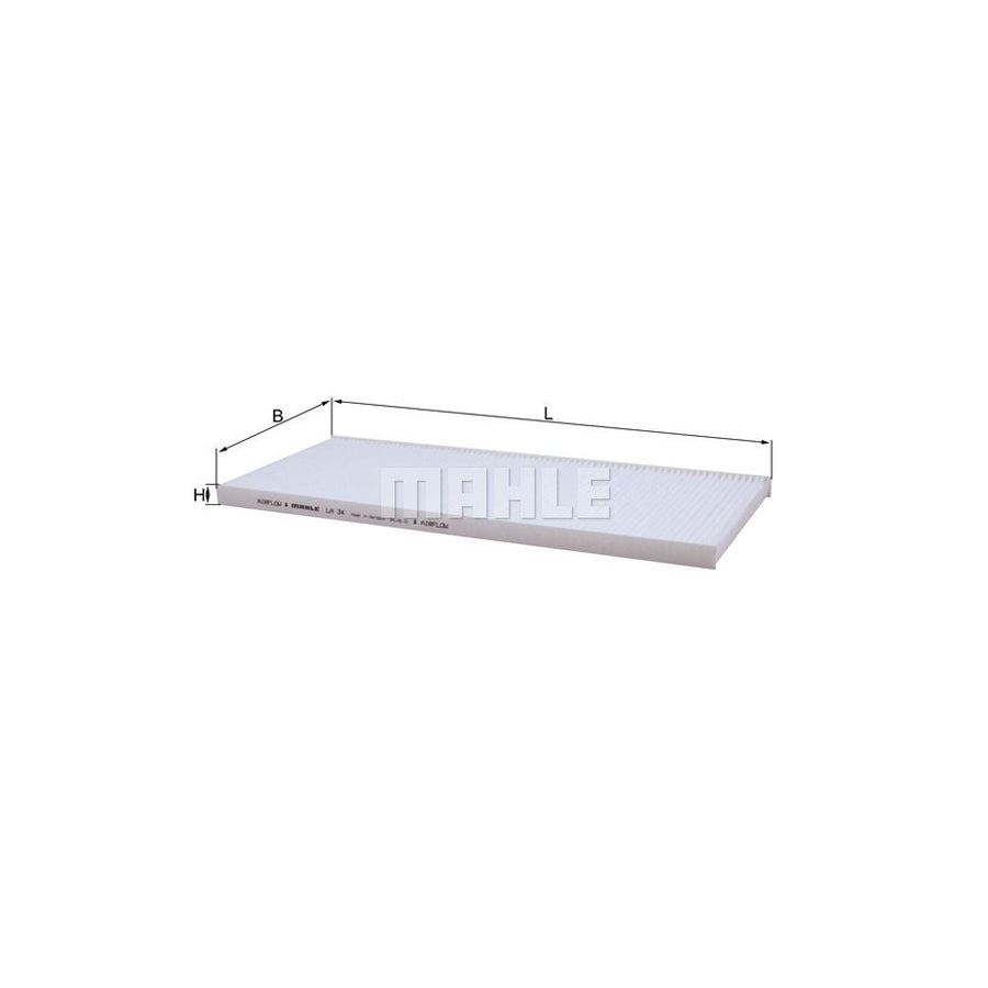 MAHLE ORIGINAL LA 34 Pollen filter Particulate Filter