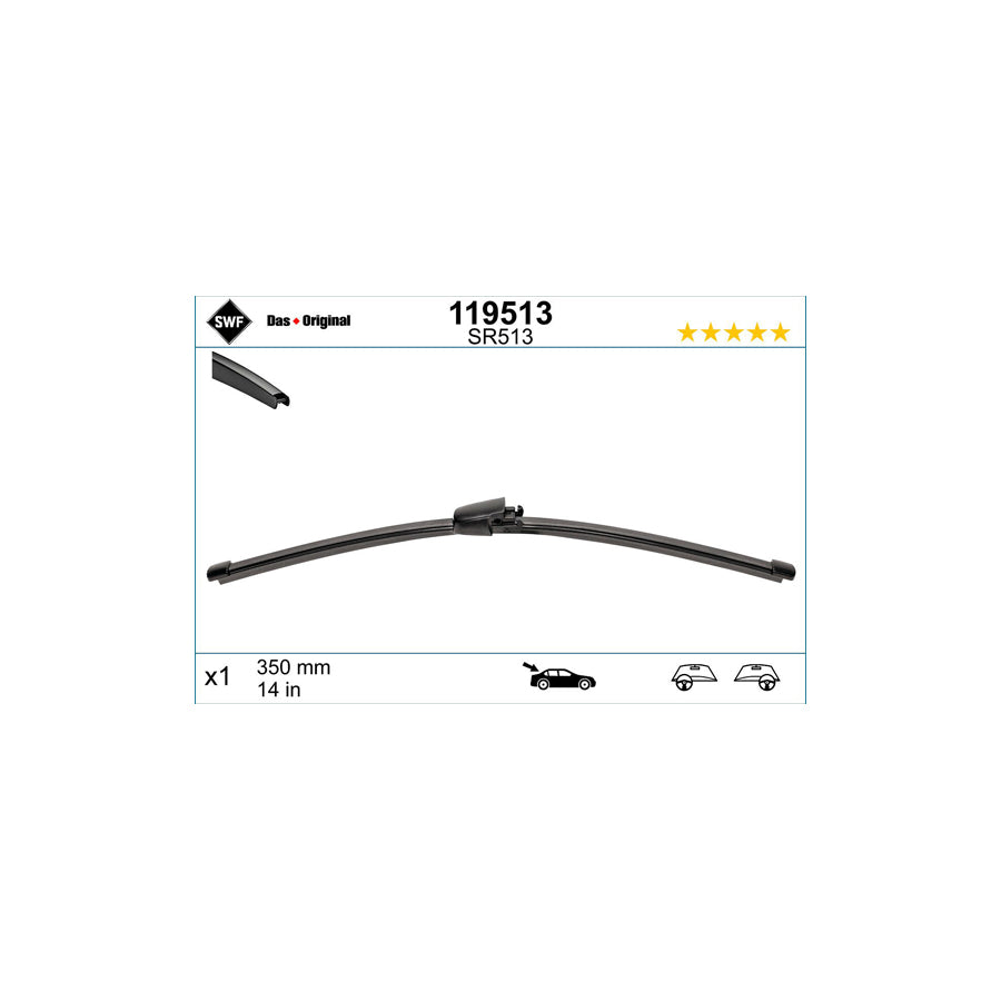 Swf Visioflex Rear 119513 Wiper Blade | Duco Car Parts UK Car Parts