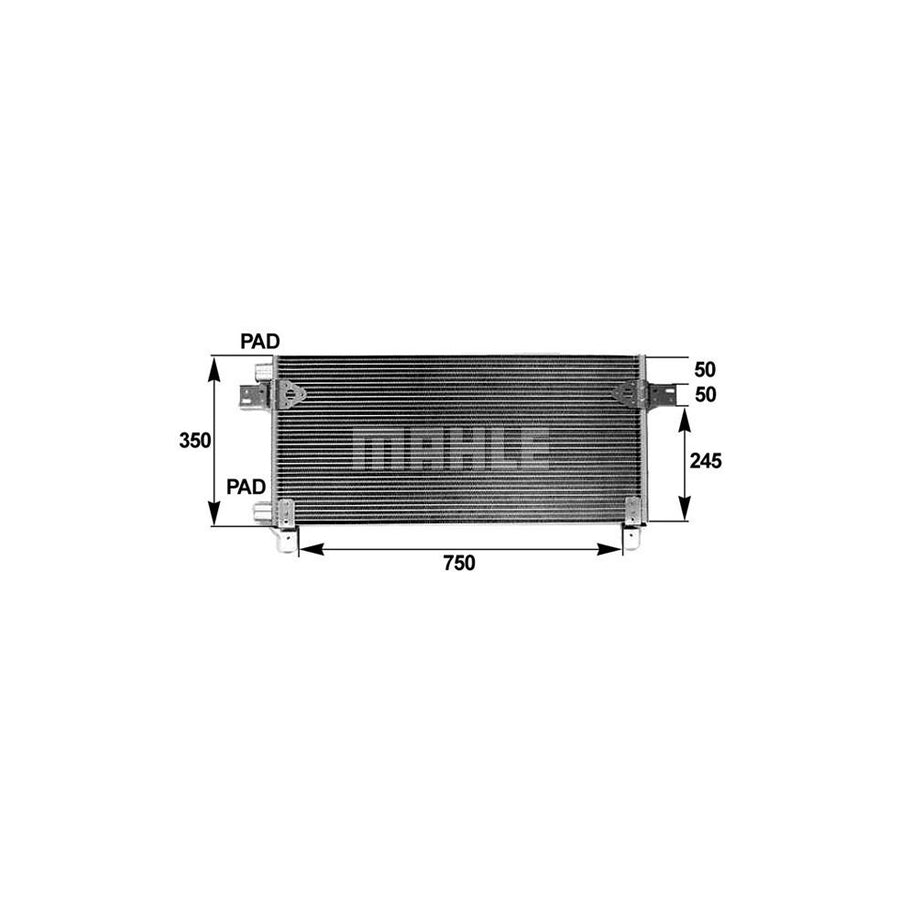 MAHLE ORIGINAL AC 282 000P Air conditioning condenser without dryer