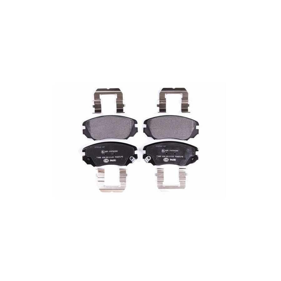 Hella 8DB 355 013 051 Brake Pad Set With Acoustic Wear Warning With Accessories