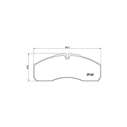 Brembo P A6 022 Brake Pad Set Prepared For Wear Indicator