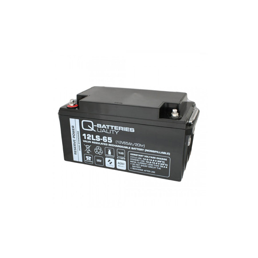 Q-Batteries 12LS65 12V 65Ah lead fleece battery / AGM VRLA with VdS